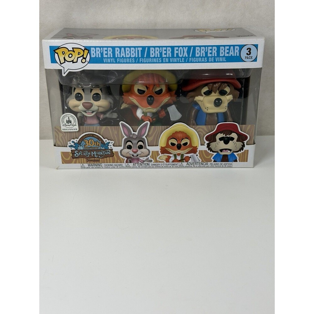 Disney Parks Exclusive Funko Pop Splash Mountain Br'er Rabbit Br'er Fox Br'er Be